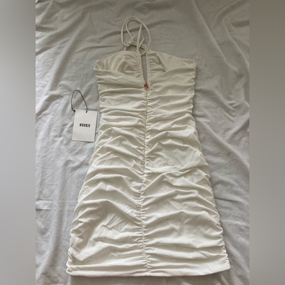 NWT Nookie Roxy Cutout Bodycon Mini Dress Size Large White - Picture 9 of 9